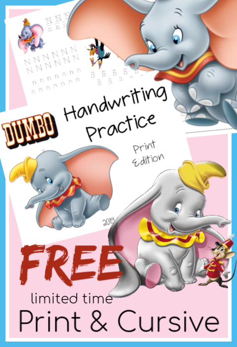 Free Dumbo Handwriting Practice