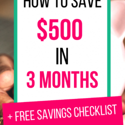 Free Printable Savings Checklist