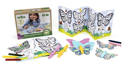 Green Toys Sesame Street Abby's Butterfly Maker Coloring Activity Set