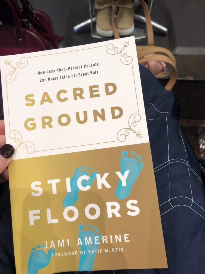 A photo of Sacred Ground, Sticky Floors, a book I finished in February