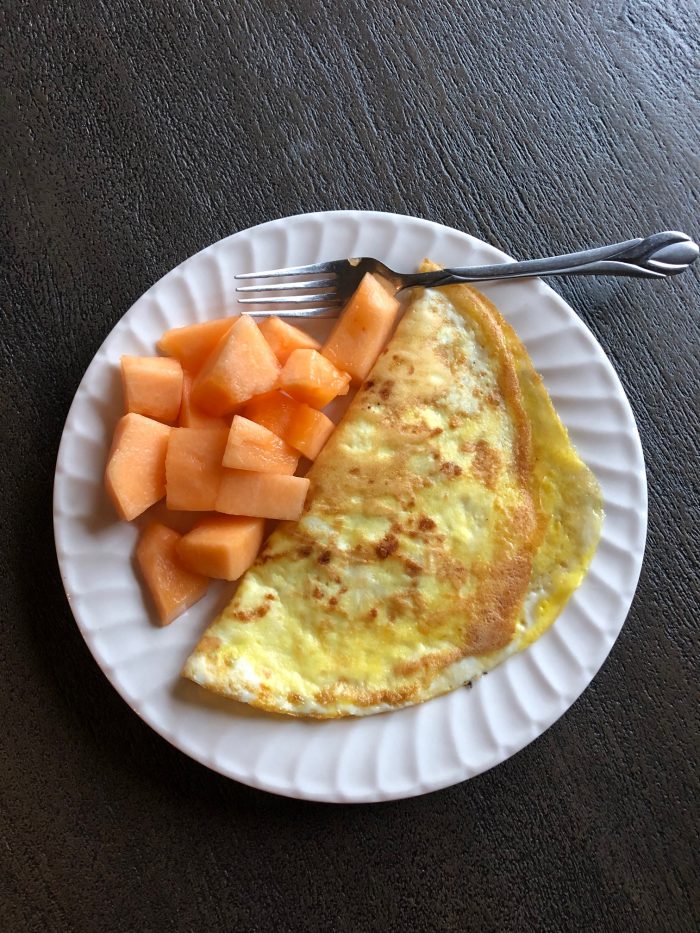A photo of an omelette