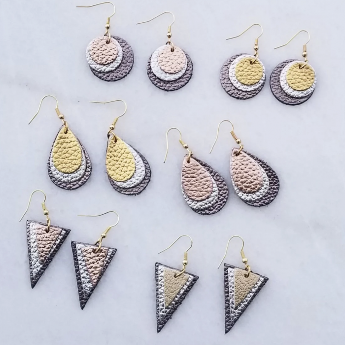 Three-Layer Leather Earring Styles