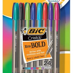 BIC MSBAPP241-A-AST Cristal Xtra Bold Fashion Ballpoint Pen