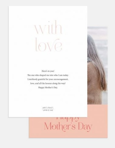 Free Customized Mother’s Day Card + FREE Delivery