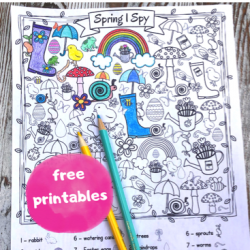 Free Printable Spring I Spy Coloring Pages