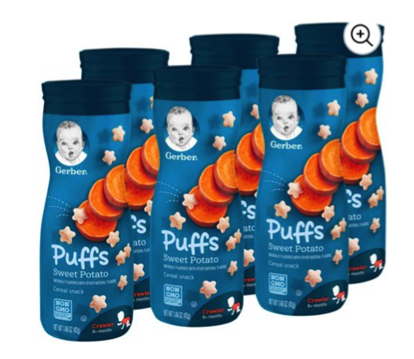 Gerber Sweet Potato Puffs Six Pack