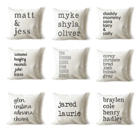 Custom Name Pillow Covers