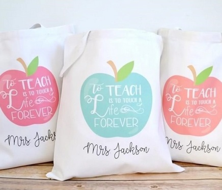 Personalized Teacher Totes 