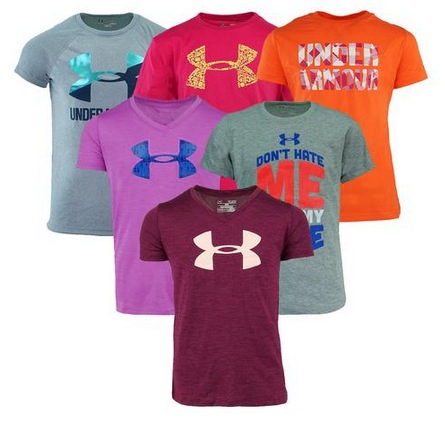 Under Armour Girl's Graphic Mystery T-Shirt 5-Pack