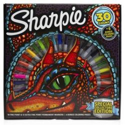 Sharpie 30-Count Marker and Coloring Page Set