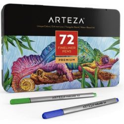 ARTEZA Fineliners Fine Point Pens, Set of 72 Fine Tip Markers