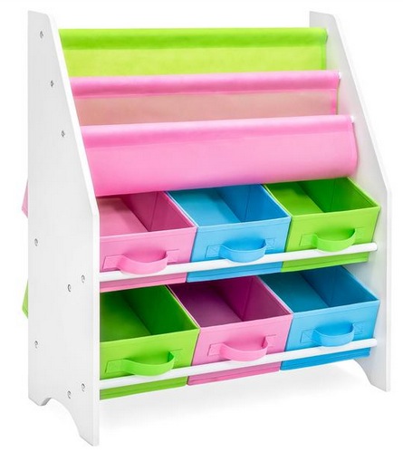 Kids Toy and Book Storage Organizer Rack 