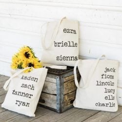 Personalized Names Tote Bag