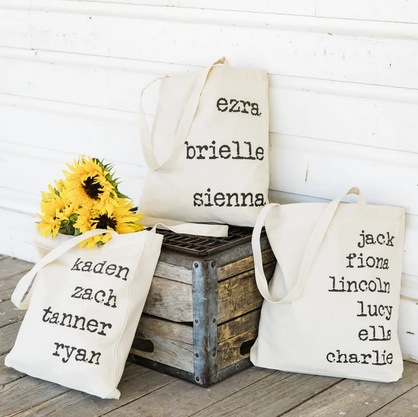 Personalized Names Tote Bag 