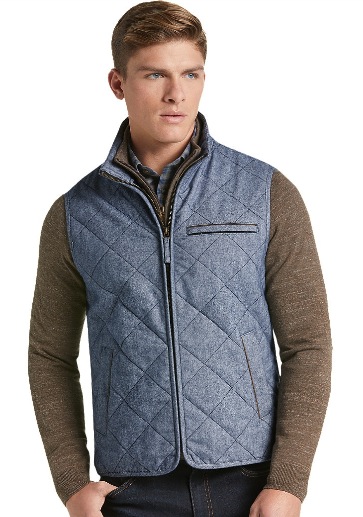 Tailored Fit Donegal Diamond Quilted Vest