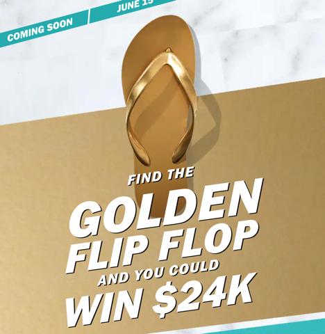 Find the Golden Flip Flop at Old Navy