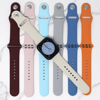 sporty silicone watch band. 