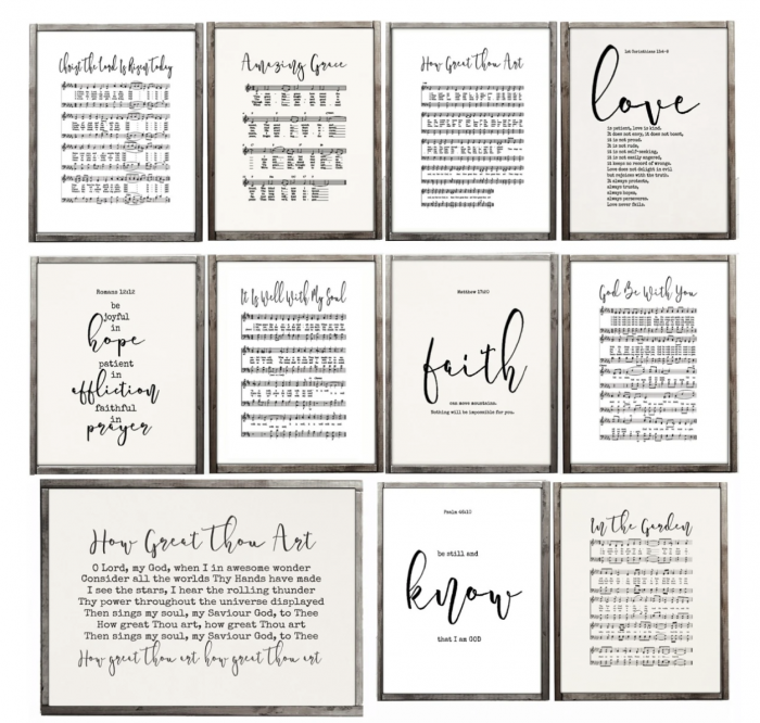 hymn and bible canvas prints