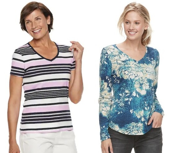 Kohl's: Women's Sonoma and Croft & Barrow Tees only $2.56 (Reg