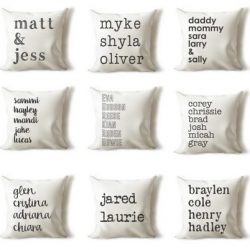 Personalized Name Pillow Covers