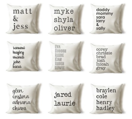 Personalized Name Pillow Covers