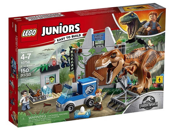 LEGO Juniors/4+ Jurassic World T. rex Breakout 10758 Building Kit