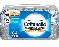 Cottonelle Flushable Wipes 84-Count Twin Packs