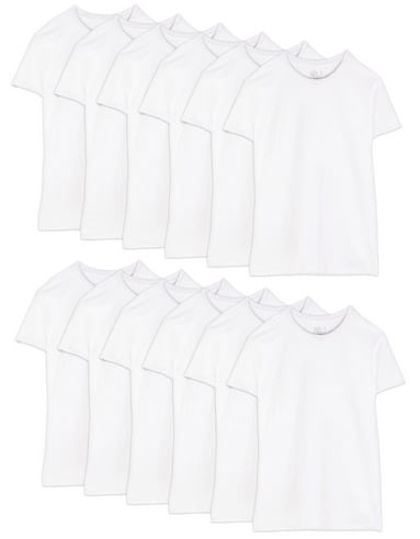 Fruit of the Loom Men's Dual Defense White Crew T-Shirts, 12 Pack