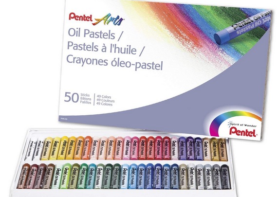 Pentel Arts Oil Pastels, 50 Color Set