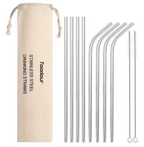 Metal Straws Reusable 8 Set