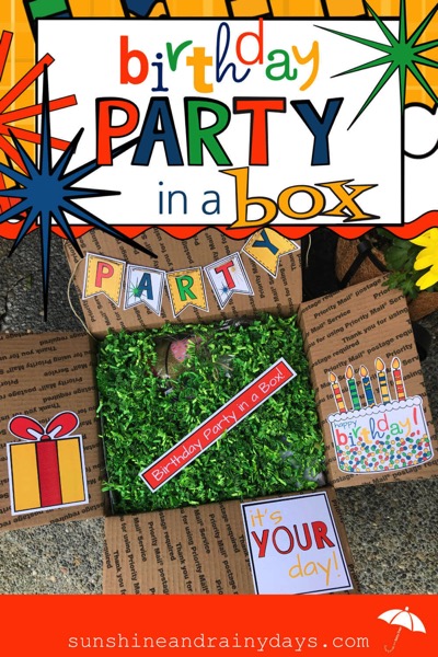 printables idea: Birthday Party In A Box