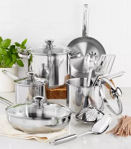  Tools of the Trade Stainless Steel 13-Pc. Cookware Set, Created for Macy's