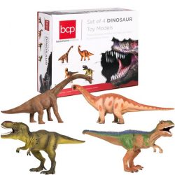 Set Of 4 13" Dinosaur Action Figures