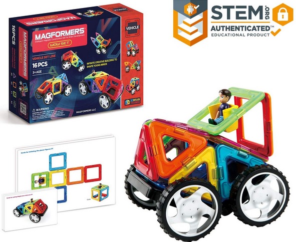 Magformers Vehicle Wow Set (16-pieces)