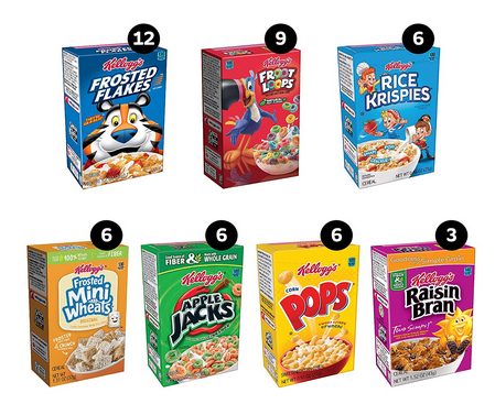 Kellogg's, Breakfast Cereal, Single-Serve Boxes