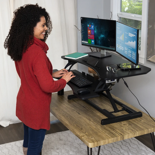 Electric Adjustable Dual-Monitor Standing Desk