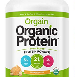 Orgain Organic Plant Based Protein Powder, Peanut Butter