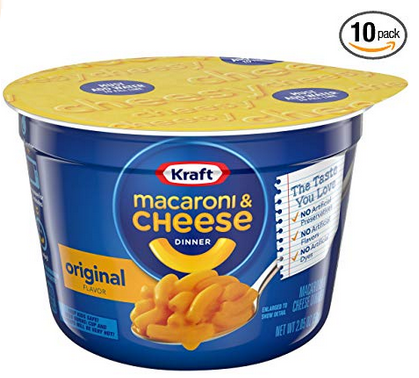 Kraft Easy Mac Original Flavor Mac & Cheese Dinner (2.05 oz Cups, Pack of 10) 