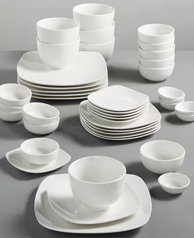  Gibson White Elements 42 pc Dinnerware Sets