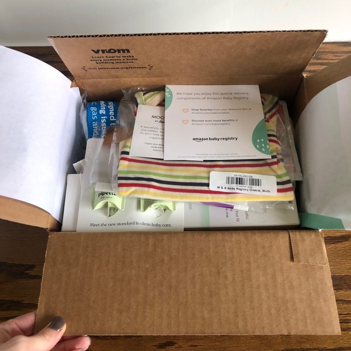 opening the Amazon Baby box