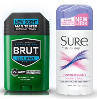 Brut or Sure Deodorant