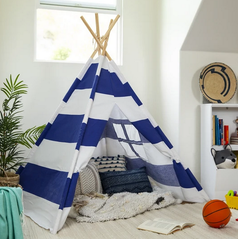 Kids Pretend Cotton Teepee Play Tent 