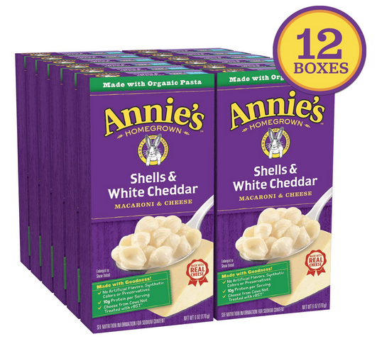 Annie's Macaroni and Cheese, Shells & White Cheddar Mac and Cheese