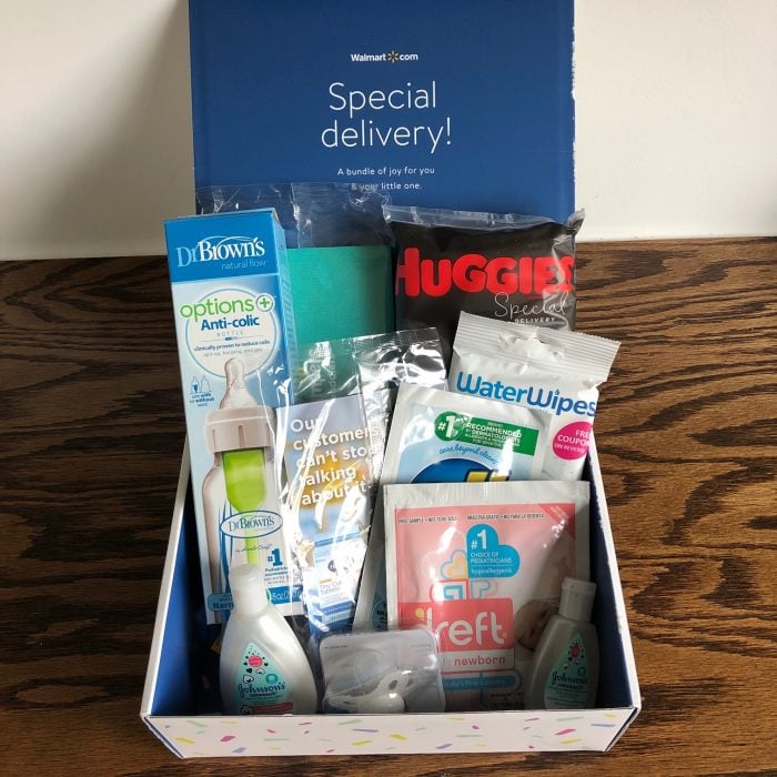 contents of free walmart baby box
