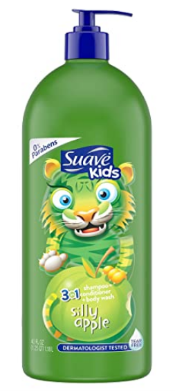 SUAVE HAIR Kids Silly Apple 3 In 1 Shampoo Conditioner Body Wash