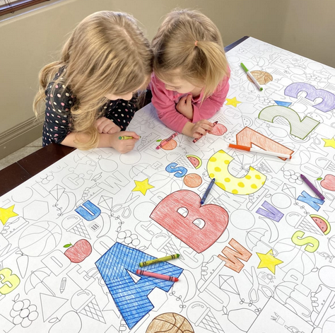 Table Top Paper Coloring Banners