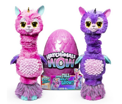 Hatchimals WOW, Llalacorn 32-Inch Tall Interactive Hatchimal with Re-Hatchable Egg