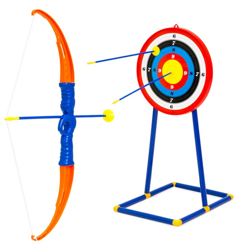 Kids Archery Bow and Arrow Toy Play Set w/ 3 Suction-Cup Arrows