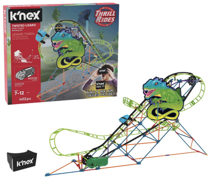 K'NEX Thrill Rides Twisted Lizard Roller Coaster Building Set