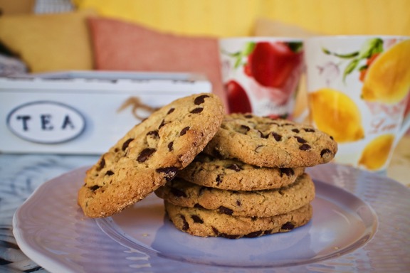 gluten-free chocolate chip cookies on plate
